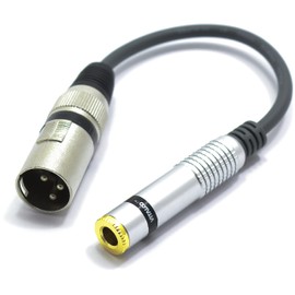 VITALCO XLR Male to 6.3 mm Mono Jack Socket Adapter Microphone 3-Pin to 6.3 TS Jack Plug Audio Cable