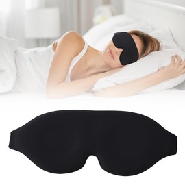 Tisoloow Sleep Mask - Total Blackout 3D Sleeping Mask, Soft and No Pressure on Eyes, Extension Eyes Mask with Adjustable Straps for Sleeping Travel Home Nap Rest Women Men Black Onesize