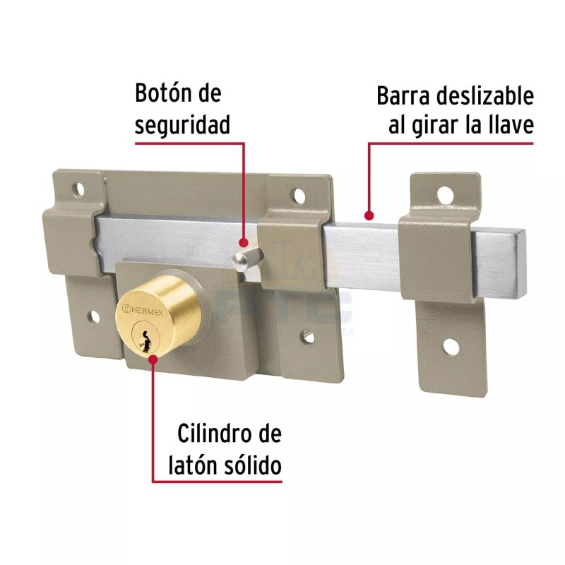 Hermex CB-35 Free bar lock with 2 standard keys