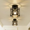 OTeedo 2 Pack Modern Semi Flush Mount Ceiling Light,Hexagon Flush