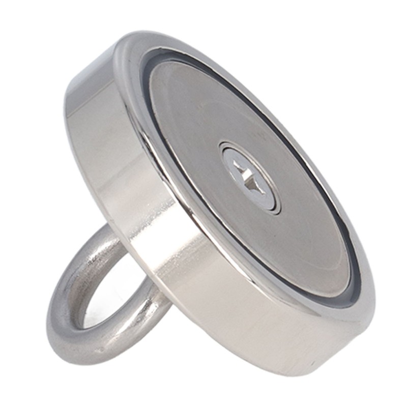 High Power Fishing Magnet NdFeB Stainless Steel Silver Neodymium Fishing