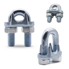 5/8 Inches Wire Rope Clamp,Heavy Duty Wire Rope Cable Clip Clamp,Zinc Plated Wire Rope Clips 2 Pcs (M15)