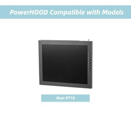 PowerHOOD UL Listed 12V AC/DC Adapter Compatible with Ikan PT19 PT19-SDI M19W M19W-V2 M19W-NDI 19″ High Bright SDI Teleprompter LED Monitor 12VDC DC12V 12 Volt Power Supply Cord Charger Cable PSU