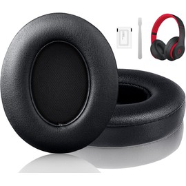 F FEYCH F FEYCH Beats Studio Replacement Earpads for Beats Studio 3 &Beats Studio 2 (B0500/ B0501) 2 Pieces Noise Isolation Comfortable Memory Foam Ear Cushions (Black)