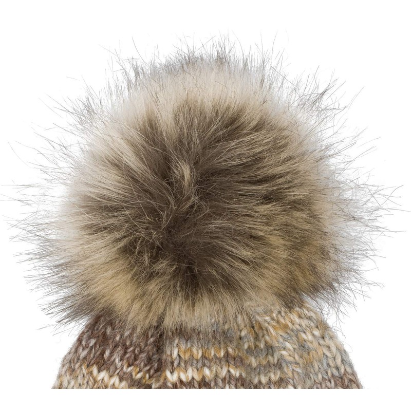 styleBREAKER Unisex Knitted Bobble Hat Colourful Patterned with Alpaca Content