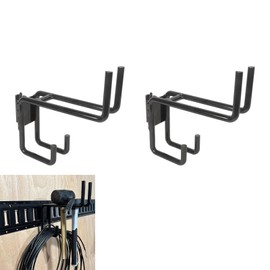 MOTO4U E-Track Heavy Duty Shovel Hanger, Anti-Slip Double Layer Hooks 2Pack for Tools Spades Rakes in Trucks Trailers Warehouses for Cargo Tie Down Systems