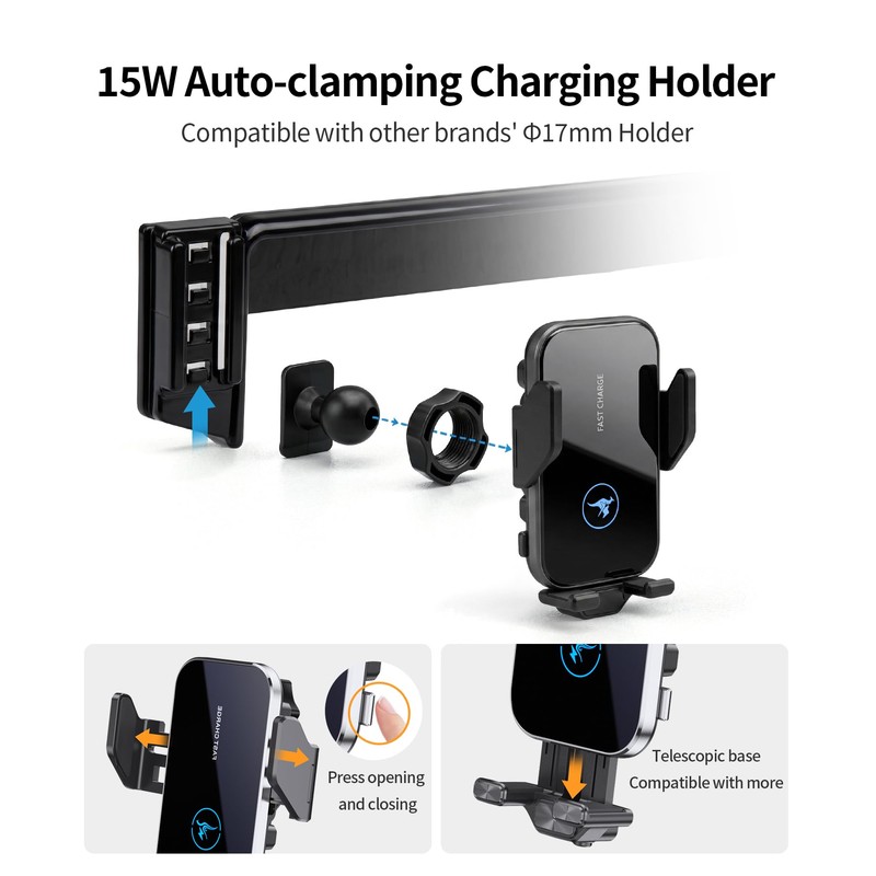 Wireless Charger Car Phone Holder for Ford Bronco Sport 2021-2024,8"