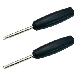 VOTNMIC 2 Pieces Valve Core Torque Tool, Avoid TPMS Damage, Valve Core Removal and Installation Tool, Helps guard against over or under torquing,Black, Silver