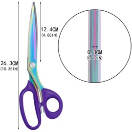 Winkwinky Dressmaking Scissor, 10 Inch Heavy Duty Titanium Fabric Scissor, Tailor Scissor, Dressmakers Shear for Altering, Sewing, Cutting Fabric & Clothes