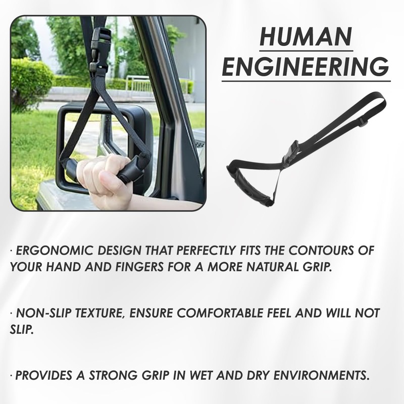 Kasoud Portable Detachable Nylon Grip Handle, Adjustable Standing Aid, Safety