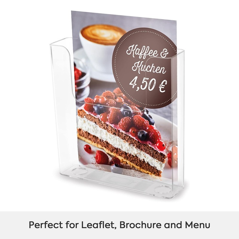 Deflecto Portrait Literature Stands for Display - A4 Wall Mounted