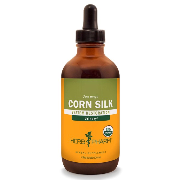 Herb Pharm Certified Organic Corn Silk Liquid Extract for Urinary System Support - 4 Ounce