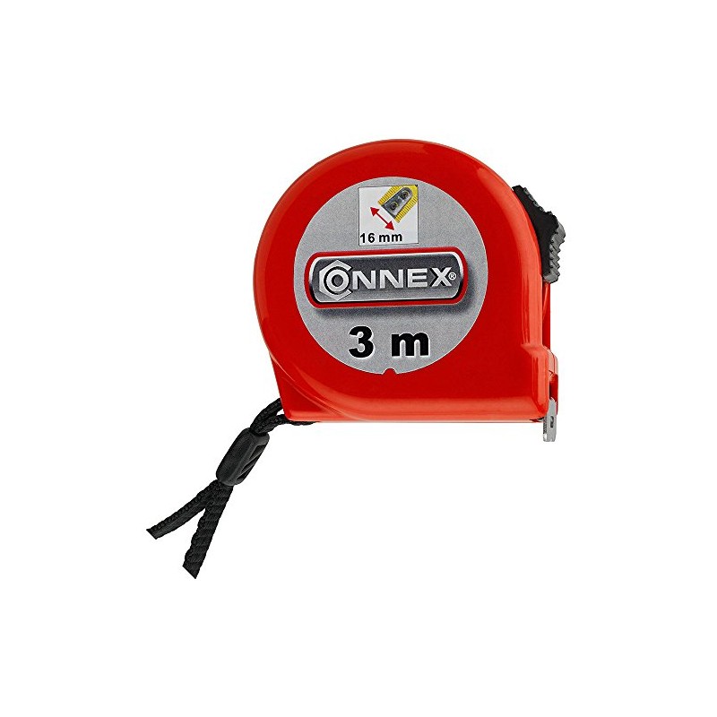 Connex Rollbandmaß 3 m / 16 mm, Stopptaste, magnetisch, COXT701163