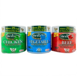 Chicken Bouillon Cubes - Beef Bouillon - Vegetable Bouillon Cube - Chicken Seasoning Broth Cubes no msg - 25 Count 3.33-oz Pack of 3 – NSR One Bamboo Mini Spoon