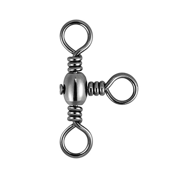 Dr.Fish 90 Pack Stainless Steel Fishing 3-Way Swivels with Tackle
