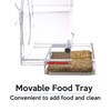 ValueHall Window Bird Feeder Window Bird House Crystal Clear Acrylic