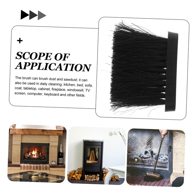 ABOOFAN 2 Pack Fireplace Brush Replacement Heads Long Handled Scrubbing