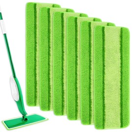 6 Pack Upgraded Spray Mop Refills for Libman Freedom Spray Mop, Washable Microfiber Spray Mop Replacement Head, 6 Count Reusable Mop Pads