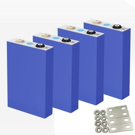 HiXiMi LiFePO4 Cell 3.2V 55Ah EVE 50K Battery Lithium Iron Phosphate, Charge/Discharge Rate 1C, Support Multiple Series or Parallel DIY Battery Packs with busbars and M4 Screws,BMS not Included