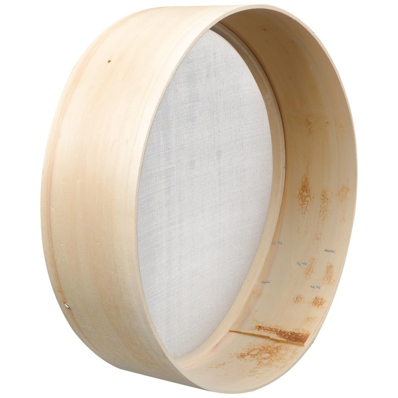 HANABASS Wooden Flour Sieve 10 Inch Fine Mesh Round Sifter