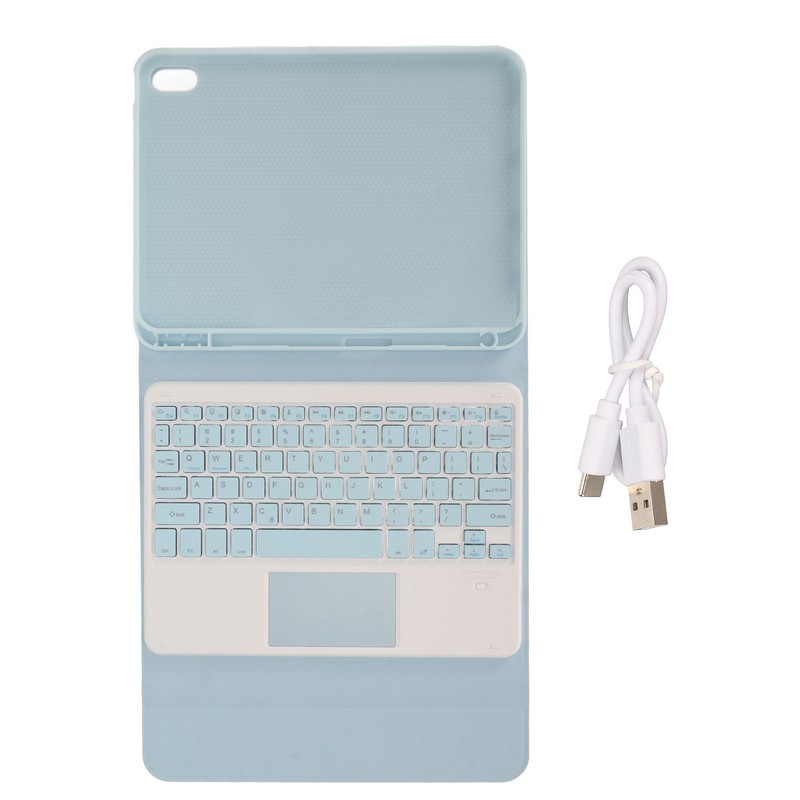 Tablet Case with Magnetic Keyboard Pencil Holder Touchpad for IOS