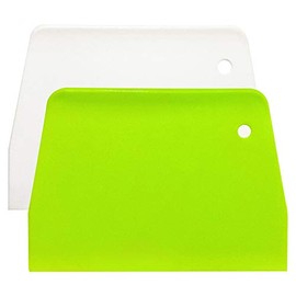 Raspador de masa, cortador de masa de plástico seguro para alimentos, raspador de plástico flexible, práctico raspador de banco, raspador multiusos de