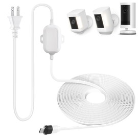 ALERTCAM Weatherproof Power Cord for Spotlight Cam Plus/Pro (Battery), 25ft USB-C Outdoor Charging Cable for Continuous Camera Power Supply, White