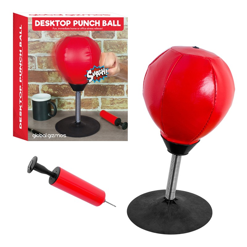 Global Gizmos 50440 Desktop Punch Ball / Stress Reliever /