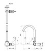 SANEI (Sanei) Kitchen Faucet Lever Handle and Gooseneck Pipe, Suitable