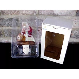 Unbranded Vintage Santa Night Light Santa Deer Baby Molded Glass Christmas on/off Switch