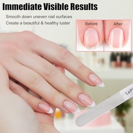 Kit de brillo de uñas de nano cristal, pulidor de uñas multiusos para dar forma y pulir uñas naturales, juego de limas de uñas de cristal fino, herram