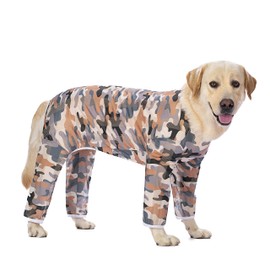 Miaododo Lightweight Recovery Surgery Recovery Suit for Large Medium Dogs,Camouflage Quick Dry Dog T-Shirts Bodysuit Pajamas PJS Full Body for Shedding, Prevent Licking, Wound Protection (36)