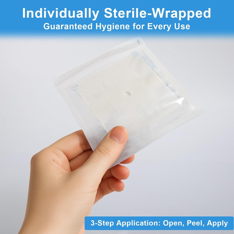 20-Pack Split Drain Adhesive Bandages for PD Catheter & Feeding