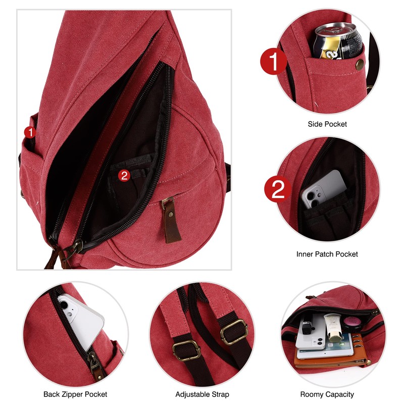 HUXFAM Small Sling Crossbody Backpack Multipurpose Casual Daypack Backpacks Outdoor