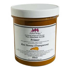 Michael Harding, Non-Absorbent Acrylic Primer, Raw Sienna (Transparent), 500ml, NAAPRST5