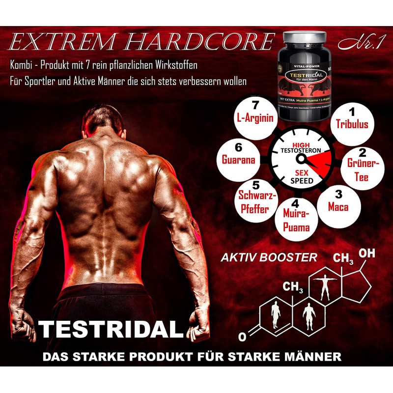 B.P.V - Testridal 60 Capsules = 32 g - Hardcore