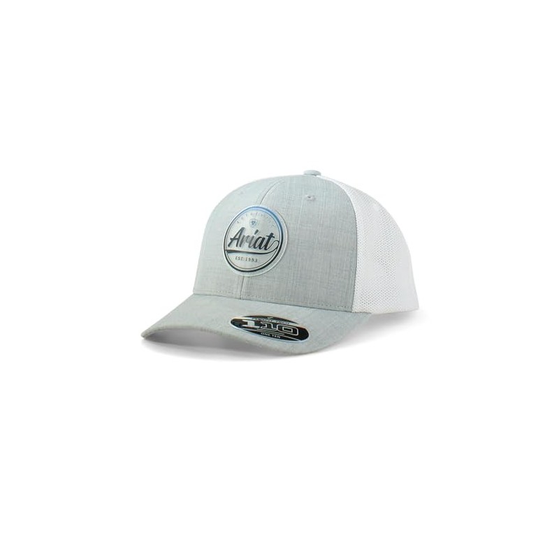 ARIAT Round Patch Baseball Cap - Gray Western Men's Trucker