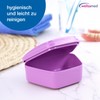 wellsamed KFO Mini Purple Denture Box for Storing Braces, Splints