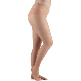 Actifi Women's Sheer 15-20 mmHg Compression Stockings, Pantyhose, Open Toe, Moderate Support