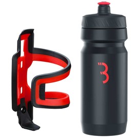 BBB Cycling DualAttack And CompTank I Bike Bottle Cage And Bottle Set I Easy Acces Lightweight Dual Composite Bike Bottle Holder I BPA-free Water Bottle I Universal Fit 550ml I BBC-40C