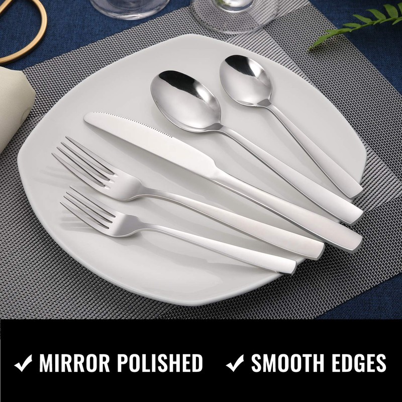 Hiware 72-Piece Silverware Set for 12, Stainless Steel Flatware Cutlery