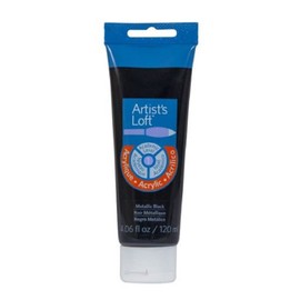 Artist's Loft Metallic Acrylic Paint, 4 oz. (Metallic Black)