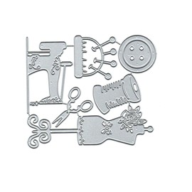 Sewing Machine Scissors Metal Die Cuts,Dress Clothes Stand Sew Supplies Cutting Dies Cut Stencils DIY Scrapbooking Decorative Embossing Paper Scrapbooking Card Making