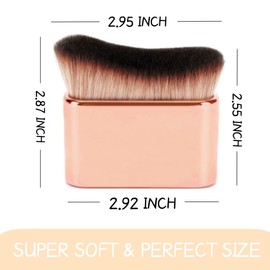 Diryi Self Tanner Brush, Tanning Brush for Face or Body, Rose Gold Extra Big Body Blending Brush for Leg, Professional Kabuki Powder Foundation Contour Concealer Bronzer Shadow Face And Body Brush