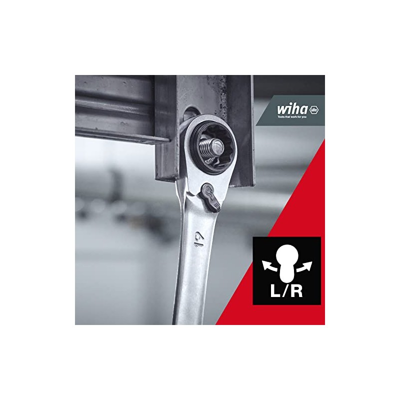Wiha 45421 Double Ring Ratchet Wrench 4 in 1 I