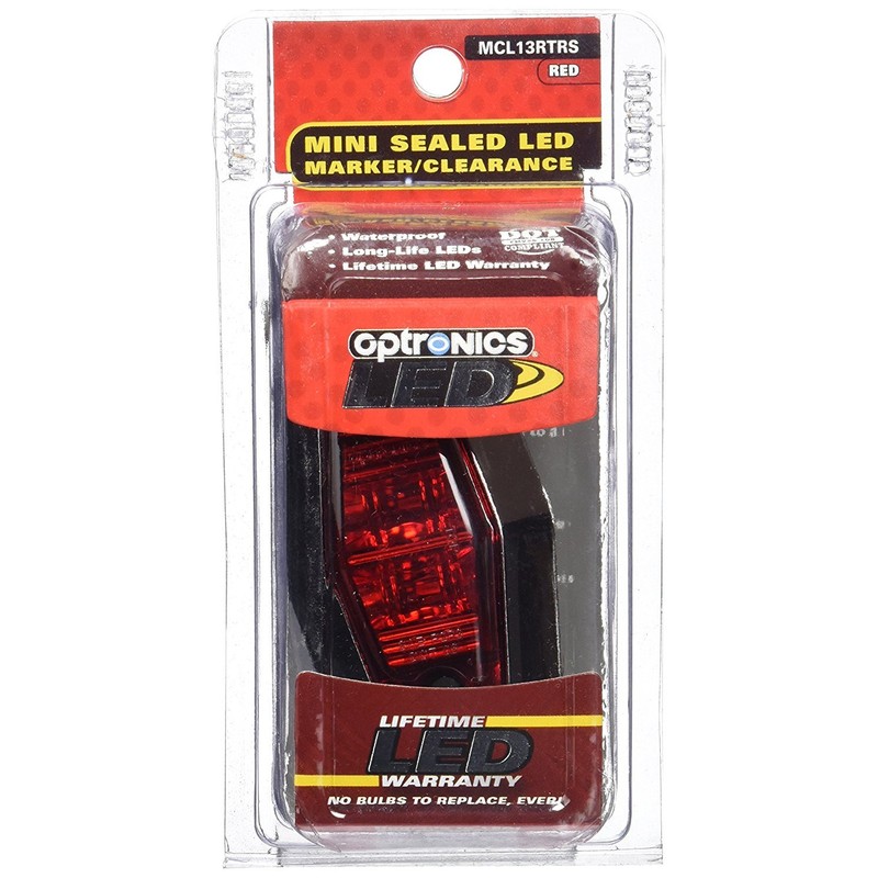 Optronics MCL13RTRS Mini Sealed 2-LED Marker/Clearance Light with Chrome Bezel