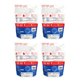 Redmond Real Salt - Ancient Fine Sea Salt, Unrefined Mineral Salt, 26 Ounce Pouch (4 Pack)