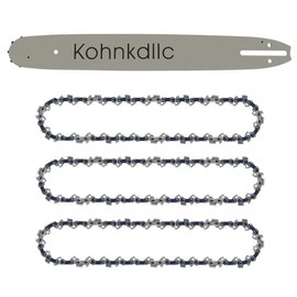 Kohnkdllc 3 Pack 18 inch 325 050 72dl Chainsaw Chains and 1 Guige bar for Husqvarna 350 351 353 346xp 455 550XP