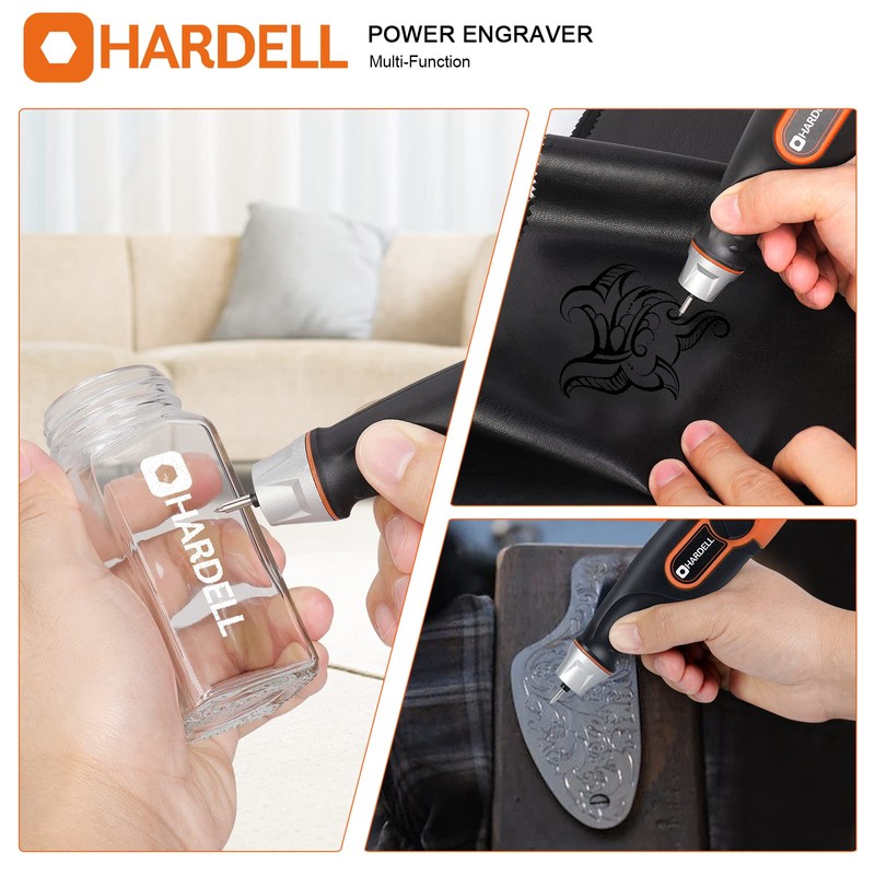 HARDELL 24W Engraving Pen, 5 Speed Engraving Tool with Letter/Number