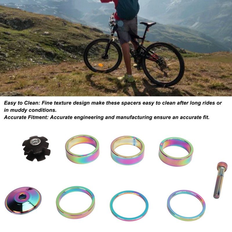 Bike Front Fork Spacer 28.6mm Headset Washer Aluminium Alloy with